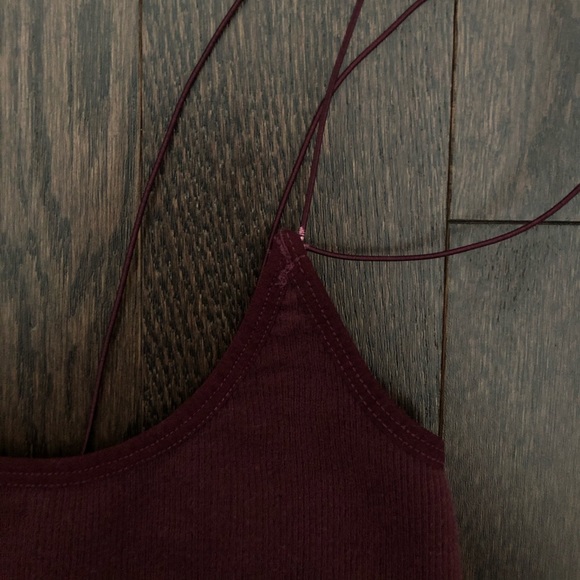 UO Burgundy Tube Top - Picture 4 of 4